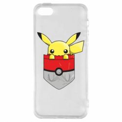 Чехол для iPhone5/5S/SE Pikachu in pocket - PrintSalon