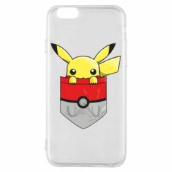 Чехол для iPhone 6/6S Pikachu in pocket - PrintSalon