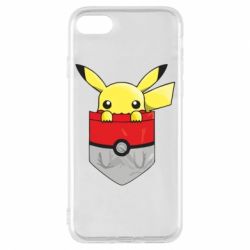 Чехол для iPhone 7 Pikachu in pocket - PrintSalon