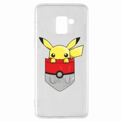 Чехол для Samsung A8+ 2018 Pikachu in pocket - PrintSalon