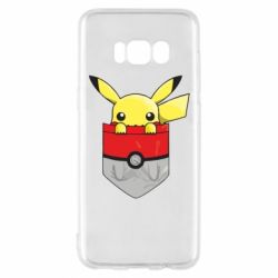 Чехол для Samsung S8 Pikachu in pocket - PrintSalon