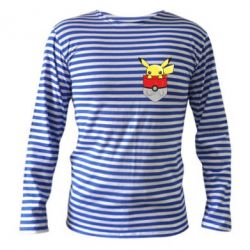Тельняшка с длинным рукавом Pikachu in pocket - PrintSalon