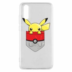 Чехол для Huawei P20 Pikachu in pocket - PrintSalon