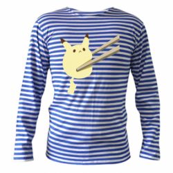 Тельняшка с длинным рукавом Pikachu in the sticks-PrintSalon Тельняшка с длинным рукавом Pikachu in the sticks