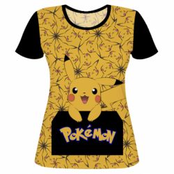 Жіноча 3D футболка Pikachu Pika-Pika - PrintSalon