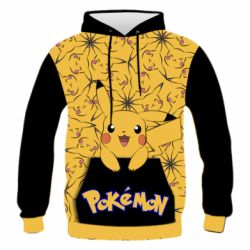 Чоловіче 3D худі Pikachu Pika-Pika - PrintSalon