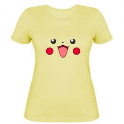 Женская футболка Pikachu Smile - PrintSalon