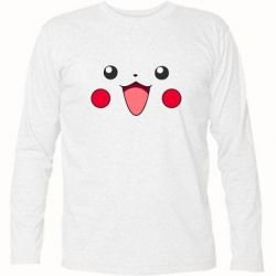 Футболка с длинным рукавом Pikachu Smile - PrintSalon