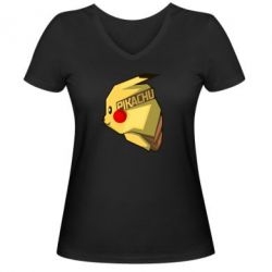 Женская футболка с V-образным вырезом Pikachu - PrintSalon