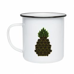 Кружка эмалированная Pineapple cat - PrintSalon