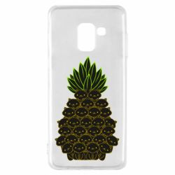 Чехол для Samsung A8 2018 Pineapple cat - PrintSalon
