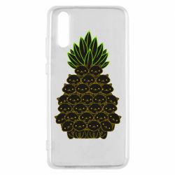 Чехол для Huawei P20 Pineapple cat - PrintSalon