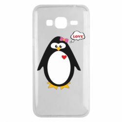 Чехол для Samsung J3 2016 Пингвин девочка - PrintSalon