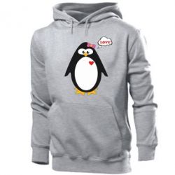 Мужское худи Пингвин девочка - PrintSalon