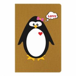 Блокнот с принто Пингвин девочка - PrintSalon