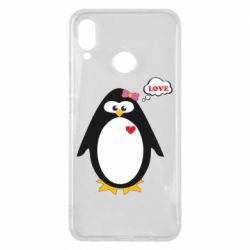Чехол для Huawei P Smart Plus 2018 Пингвин девочка - PrintSalon