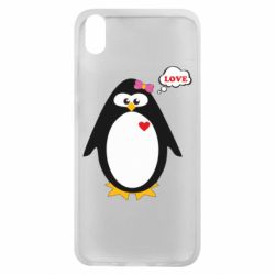 Чехол для Xiaomi Redmi 7A Пингвин девочка - PrintSalon