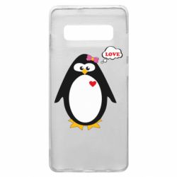 Чехол для Samsung S10+ Пингвин девочка - PrintSalon