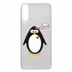 Чехол для Samsung A70 Пингвин девочка - PrintSalon