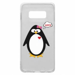 Чехол для Samsung S10e Пингвин девочка - PrintSalon