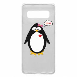 Чехол для Samsung S10 Пингвин девочка - PrintSalon