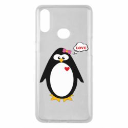 Чехол для Samsung A10s Пингвин девочка - PrintSalon