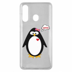 Чехол для Samsung M40 Пингвин девочка - PrintSalon