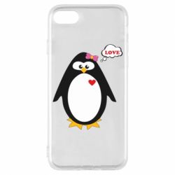 Чехол для iPhone 8 Пингвин девочка - PrintSalon