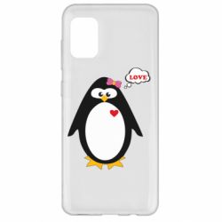 Чехол для Samsung A31 Пингвин девочка - PrintSalon