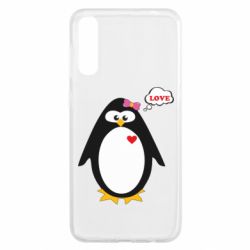 Чехол для Samsung A50 Пингвин девочка - PrintSalon