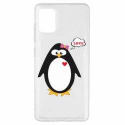 Чехол для Samsung A51 Пингвин девочка - PrintSalon