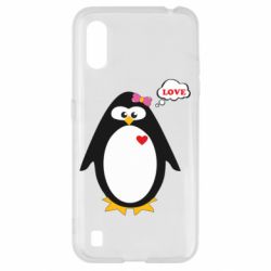 Чехол для Samsung A01/M01 Пингвин девочка - PrintSalon
