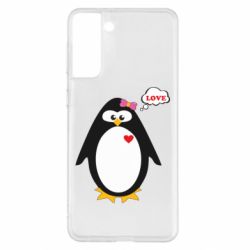 Чехол для Samsung S21+ Пингвин девочка - PrintSalon