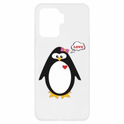 Чехол для Oppo Reno 5 Lite Пингвин девочка - PrintSalon