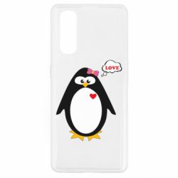 Чехол для Oppo Find X2 Пингвин девочка - PrintSalon
