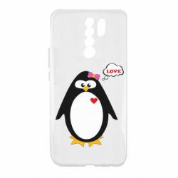 Чехол для Xiaomi Redmi 9 Пингвин девочка - PrintSalon