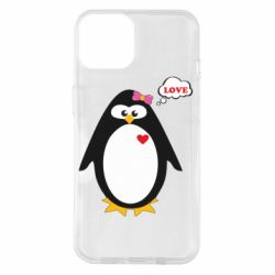 Чехол для iPhone 14 Пингвин девочка - PrintSalon