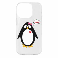 Чехол для iPhone 14 Pro Пингвин девочка - PrintSalon