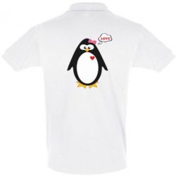 Мужское поло Пингвин девочка - PrintSalon
