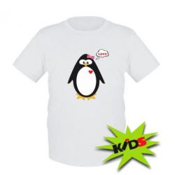 Детская футболка Пингвин девочка - PrintSalon
