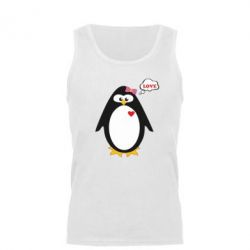 Мужская майка Пингвин девочка - PrintSalon