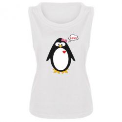 Женская майка Пингвин девочка - PrintSalon