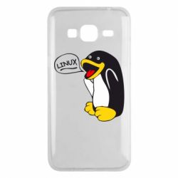 Чехол для Samsung J3 2016 Пингвин Линукс - PrintSalon