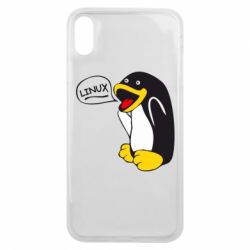 Чехол для iPhone Xs Max Пингвин Линукс - PrintSalon