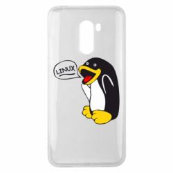 Чехол для Xiaomi Pocophone F1 Пингвин Линукс-PrintSalon Чехол для Xiaomi Pocophone F1 Пингвин Линукс
