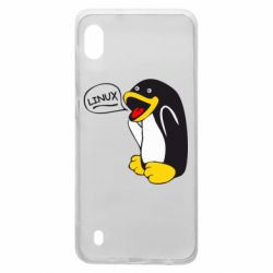 Чехол для Samsung A10 Пингвин Линукс - PrintSalon