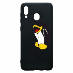 Чехол для Samsung A20 Пингвин Линукс - PrintSalon