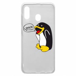 Чехол для Samsung A30 Пингвин Линукс - PrintSalon