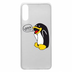 Чехол для Samsung A70 Пингвин Линукс - PrintSalon