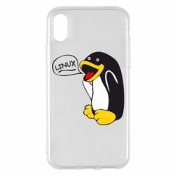 Чехол для iPhone X/Xs Пингвин Линукс - PrintSalon